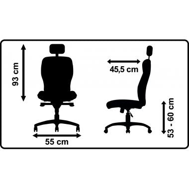 Fauteuil Nardo 24h avec tétière noir