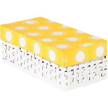 Lot de 4 boites rectangles tressées en carton