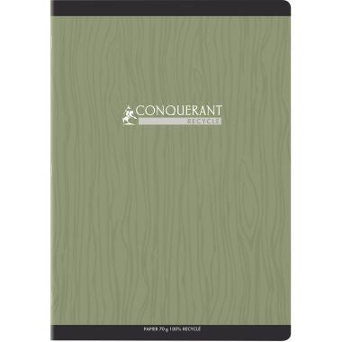 Piqûre 96 pages CONQUERANT RECYCLE, format A4, seyès, papier 70g