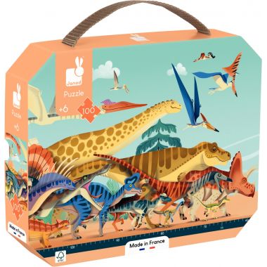Puzzle panoramique 100 pièces, l'ère des dinosaures