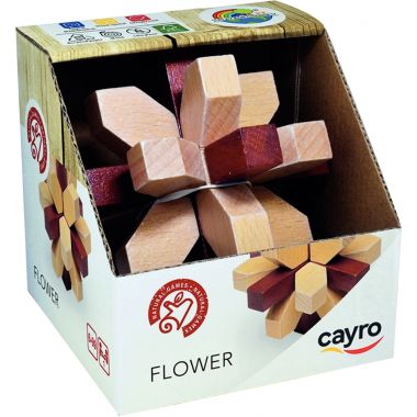 Casse tête fleur en bois