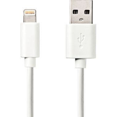 Cordon USB type A vers type Lightning 2m blanc