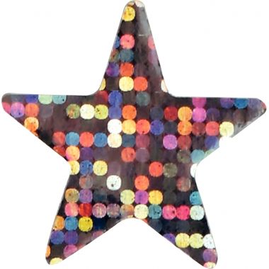 Rouleau de gommettes étoiles holographique argent