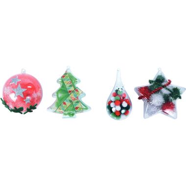 Lot de 24 objets de Noël en plastique, modèles assortis