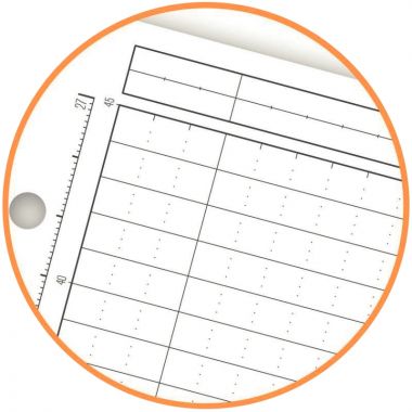 Cahier à reliure intégrale MANAGERBOOK format A4+ réglure projet, 160 pages perforées