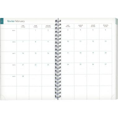 Agenda semainier All in one 15x21cm bleu