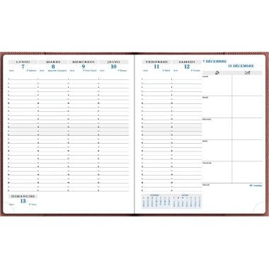 Agenda semainier Horizon 18x22,5cm Terracotta
