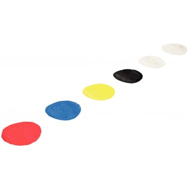 Carton de 6 Flacons 1L de gouache concentrée MAJUSCULE, couleurs primaires