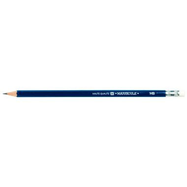 Boîte de 12 crayons graphite HB bout gomme Majuscule
