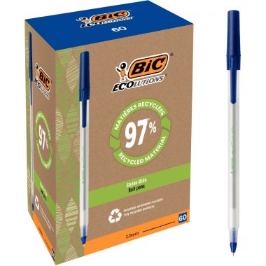 Stylo bille Round Stic bleu