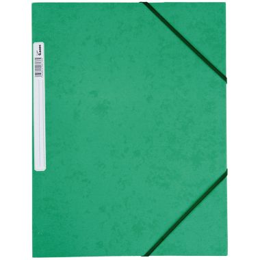 Chemise 3 rabats à élastiques en carte grainée 5/10ème 450g, vert