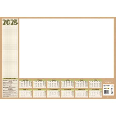 Sous-main 38,5x54cm nature 25 feuilles