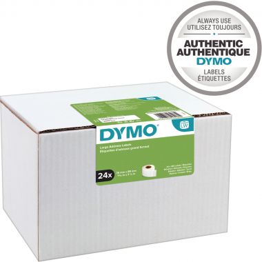 Dymo - Boite de 2 rouleaux de 260 étiquettes adresse 36 x 89 mm - S0722400