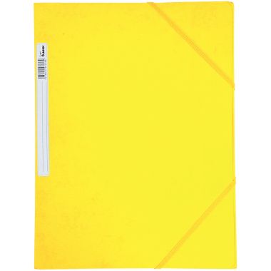 Chemise 3 rabats à élastiques en carte grainée 5/10ème 450g, jaune