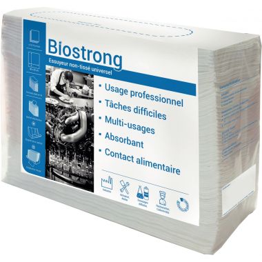 Lot de 100 chiffons blancs 38x42cm 80g/m2