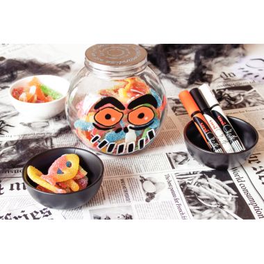 Uniball - Pochette de 4 marqueurs Chalk Marker Halloween - PWE5M/4PFASSF61