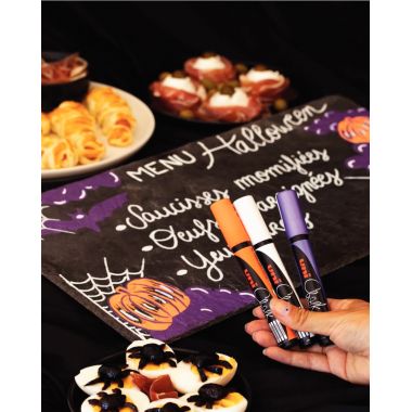 Uniball - Pochette de 4 marqueurs Chalk Marker Halloween - PWE5M/4PFASSF61
