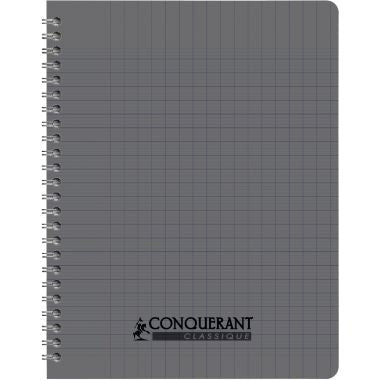 Reliure intégrale 100 pages CONQUERANT, A4, seyès, couverture polypropylène, coloris assortis