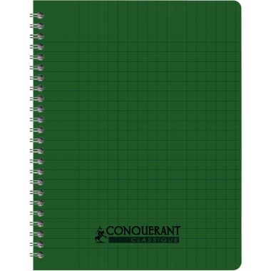 Reliure intégrale 100 pages CONQUERANT, A4, seyès, couverture polypropylène, coloris assortis