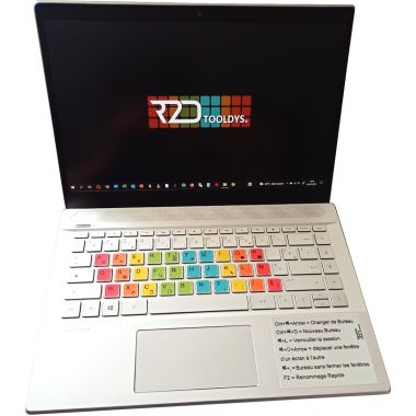 Kit d'étiquettes pour clavier AZERTY Mac pour personnes à troubles DYS