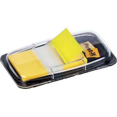 Carte de 50 index post-it repositionnables format 25,4 x 43 mm jaune