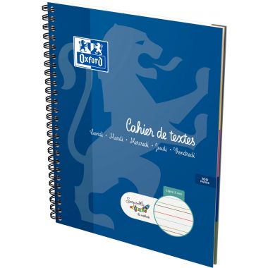 Cahier de texte DYS format 17x22 cm, 100 pages interligne 3 mm