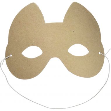 Lot de 5 masques CHAT en carton pour enfant