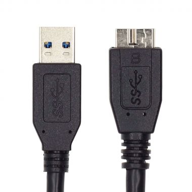 Cordon USB 3.2 type A vers micro USB B noir 2m