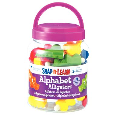 Baril de 13 alligators lettres assortis