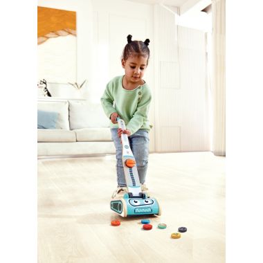 Aspirateur-balai en bois