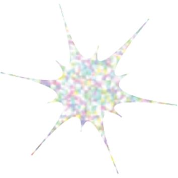 Blister de 1020 gommettes étoiles holographiques argent