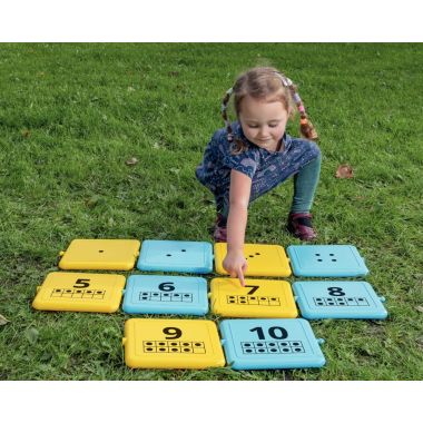Carton de 10 plaques en plastique les chiffres