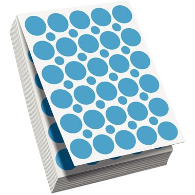 Recharge pour Ecopack de 3000 gommettes rondes bleu