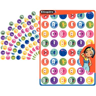 Pochette 960 gommettes smileys repositionnables