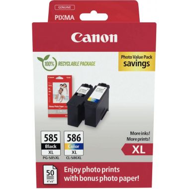 Canon 585XL/586XL lot 2 cartouches encre noir & couleurs hte capa authentique PG585XLBL/CL586XLCMJ