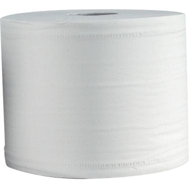 BulkySoft - Lot de 2 bobines d'essuyage industriel 1000 feuilles blanches - ST422
