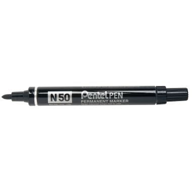 Pentel - Marqueur permanent N50 pointe ogive noir - N50-A