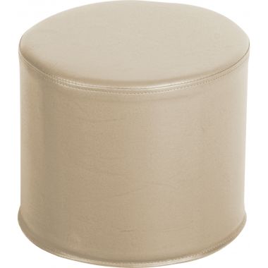 Pouf rond en PVC diamètre 30cm beige
