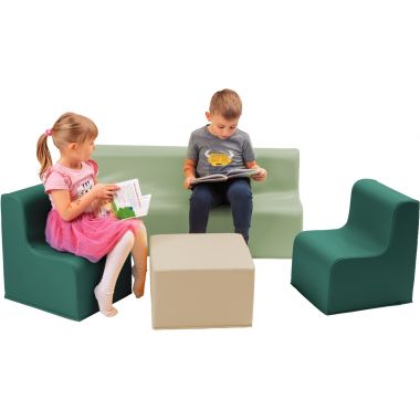 Chauffeuse simple en PVC 35x40x45 bleu