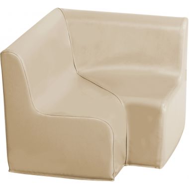 Chauffeuse d'angle 90 degrés 56x56x45cm beige