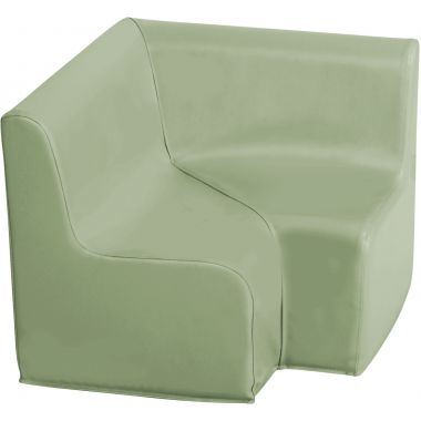 Chauffeuse d'angles 90 degrés 56x56x45 menthe