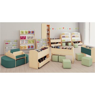 Bibliothèque 5 cases 72x92x33cm gris