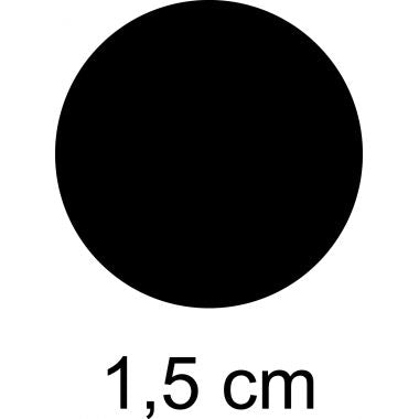 Lot de 4 rouleaux de gommettes rondes Ø 10.5 et 20mm noir et blanc