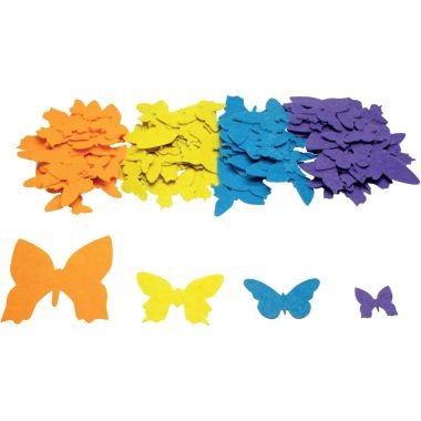 Sachet de 150 papillons en feutrine adhésives