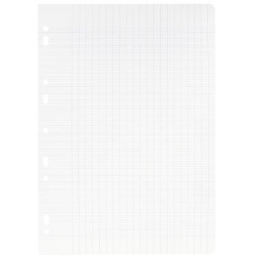 Sachet de 50 feuillets mobiles, format A4, seyès, papier 80g, blanc