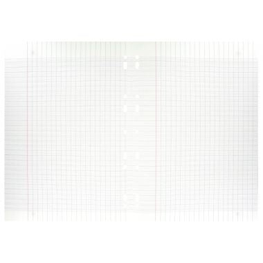 Sachet de 50 copies doubles perforées, format A4, seyès, papier 70g, blanc