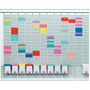 Paquet de 100 fiches pour planning indice 2 gris