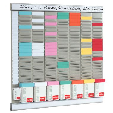 Paquet de 100 fiches pour planning indice 2 gris