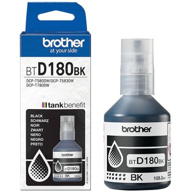 Brother BTD180 bouteille jet d'encre noir authentique (BTD180BK)