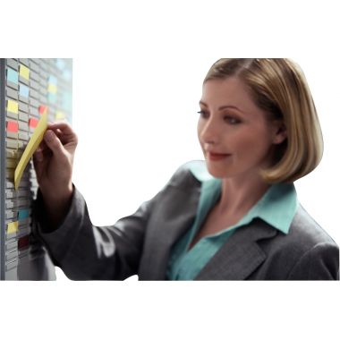 Paquet de 100 fiches planning indice 1,5 bleu clair